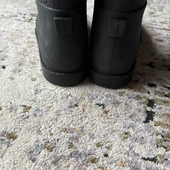 Gucci Black Rubber Guccisma Wellington Boot, Embossed Monogram, Insulated Inside - Picture 12 of 16